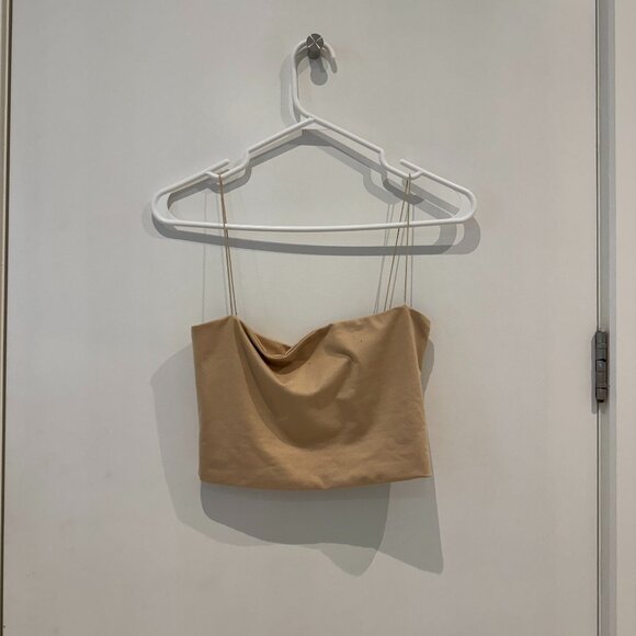 Meshki Yvonne Crop Top – Tan / Size S - Picture 6 of 8